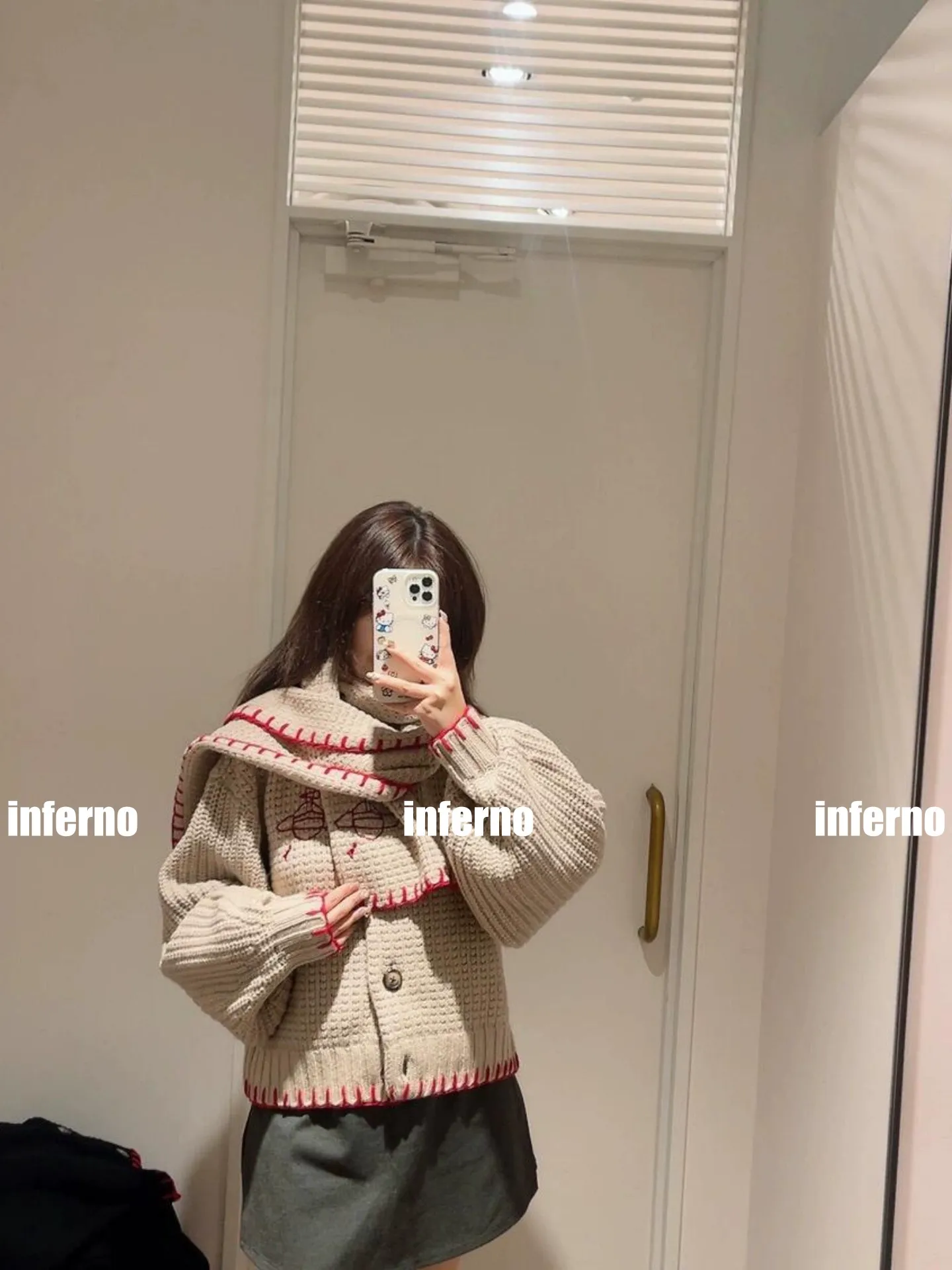 vivienne west wood queen mother 25 saturn red label limited classic scarf wool knitted short cardigan sweater S M L size chart last